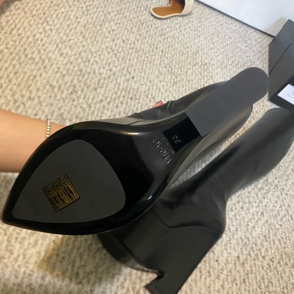 NWT Versace Black Leather Tempest Platform Tall Boots - Picture 7 of 13